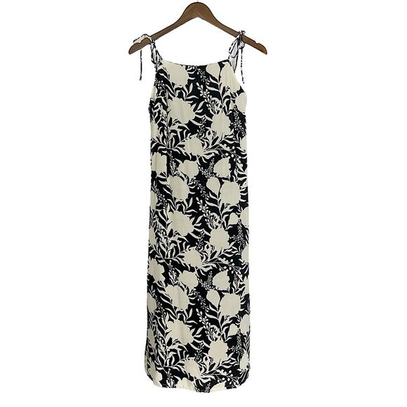 tribe alive Dresses & Skirts - Tribe Alive Silk Floral Tie Shoulder Slipdress Midi Dress Size XS NWT